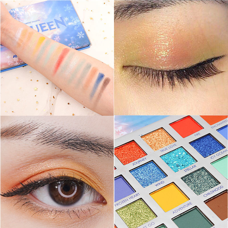 32Color Eyeshadow Palette Queen Pink Mashed Potato Fine Glitter Pearl Stage
