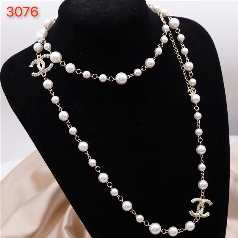 Chanel Style Pearl Necklace/Fashionable Long Style/Versatile Double Layer/High-end Accessories
