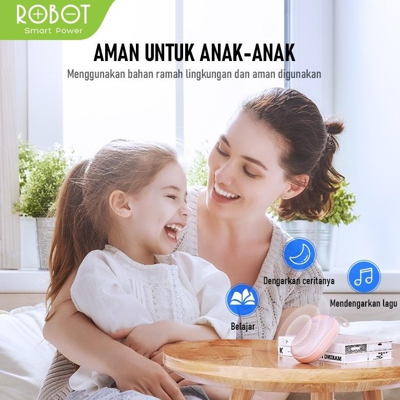 PROMO SPEAKER SALON TWS BLUETOOTH 5.1 ROBOT RB20 Mini Portable With RGB Light GARANSI RESMI ni-22