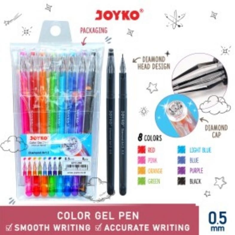 

Joyko Gel Pen GPC-296 Diamond Art 2 Set 8 Color