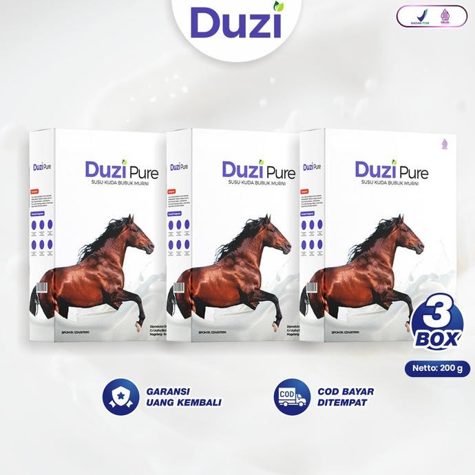 

Terlaris Duzi Pure Susu Kuda Bubuk Dengan Herbal - Paket 3 Box Ready Stok