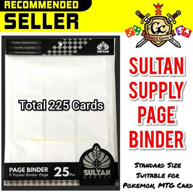 Sultan Supply Page Binder Standard Size Pokemon MTG Card Sleeves Album