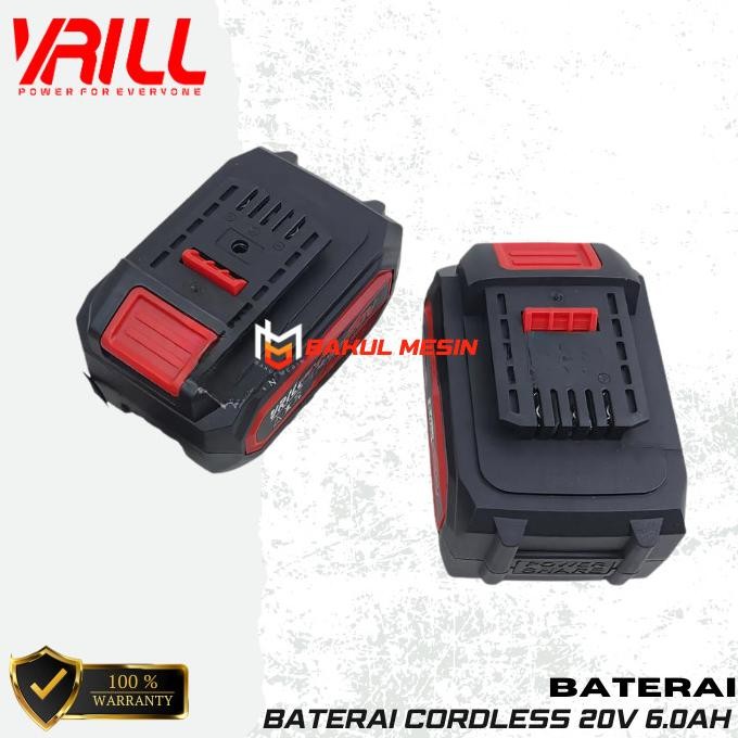Sale Baterai Cordless 20V 6.0Ah Vrill