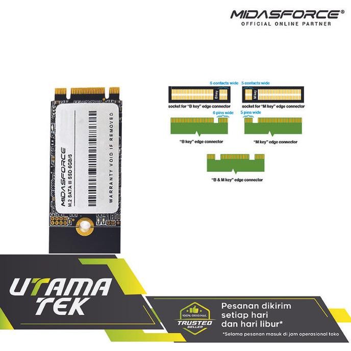 Ssd M2 Sata 128Gb Midasforce Internal Pc Dan Laptop