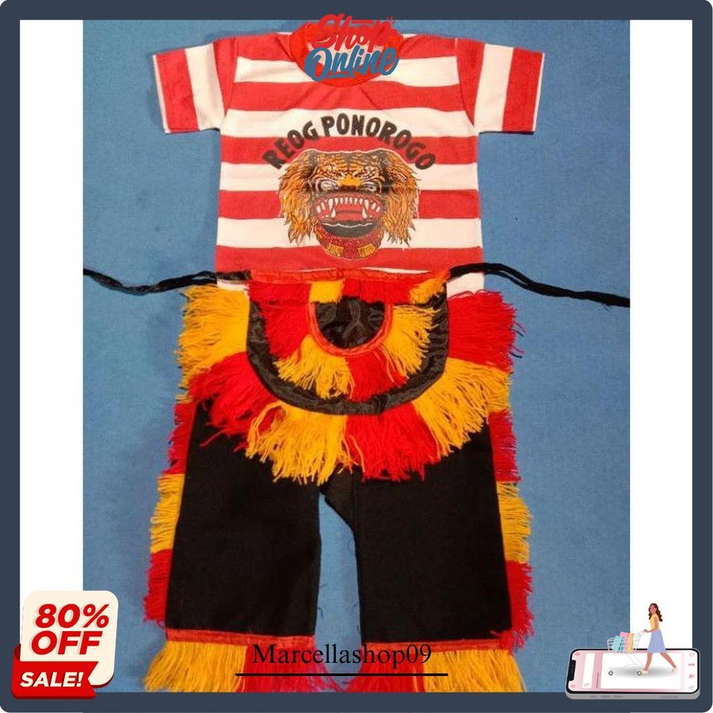 Setelan Reog, Anak/Kaos, Celana, Embyong/Kaos Jaranan/Kaos Barongan Original Produk