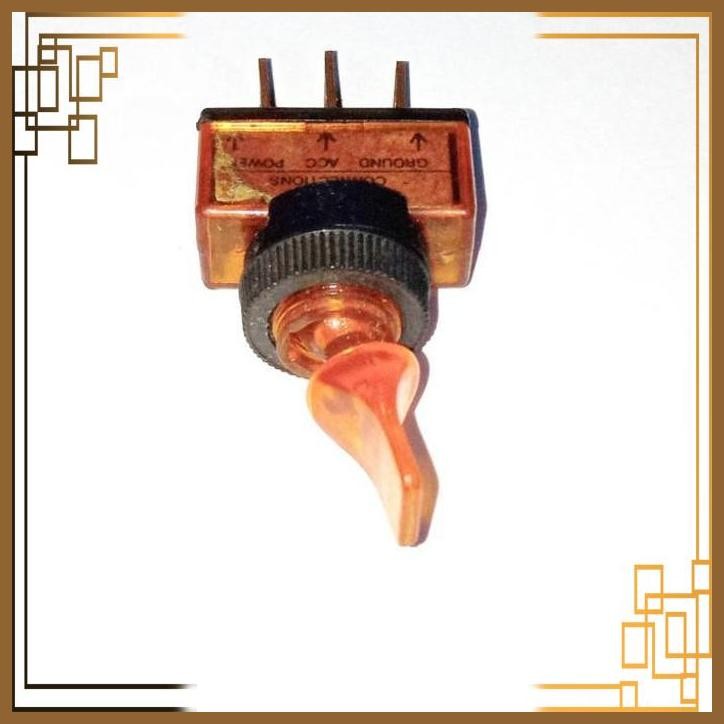 [SYS] TOGGLE SWITCH / SAKLAR MOBIL 3 PIN 12V ON OFF- ORANGE