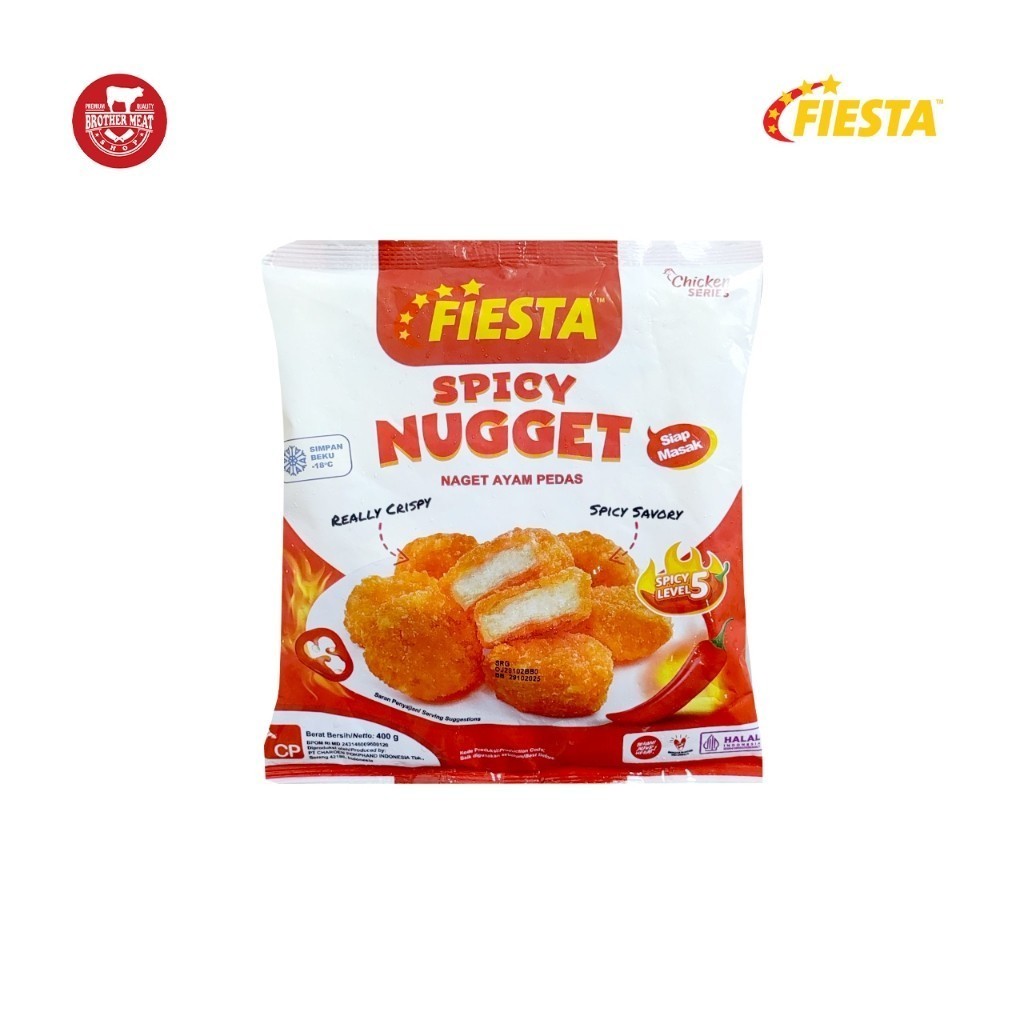 

Fiesta Spicy Nugget 400gr, Olahan Daging Ayam - Brothermeatshop