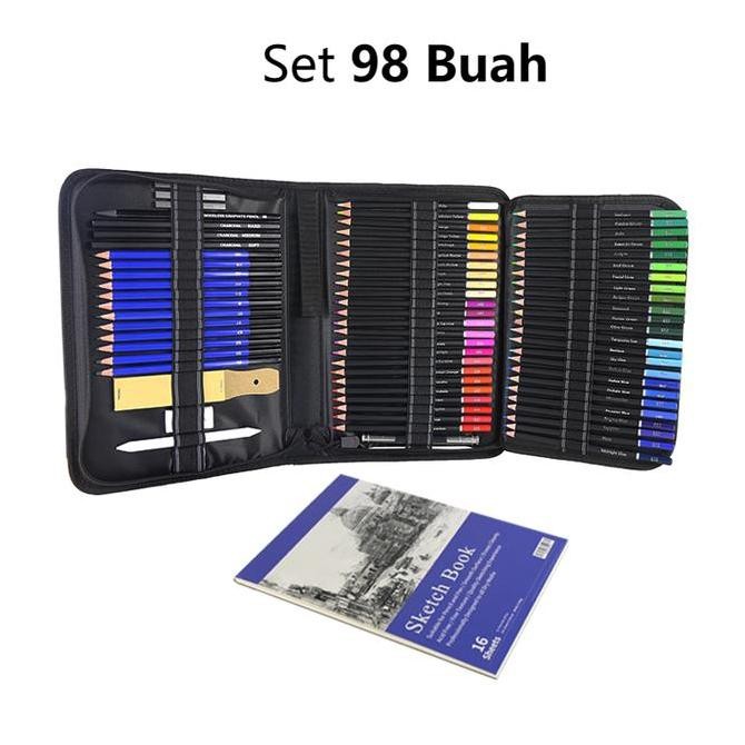 

Set Alat Gambar 41/98 Buah Set Lukisan Pensil Warna Alat Gambar Pensil Berwarna Memberikan Sebuah Buku Sketsa
