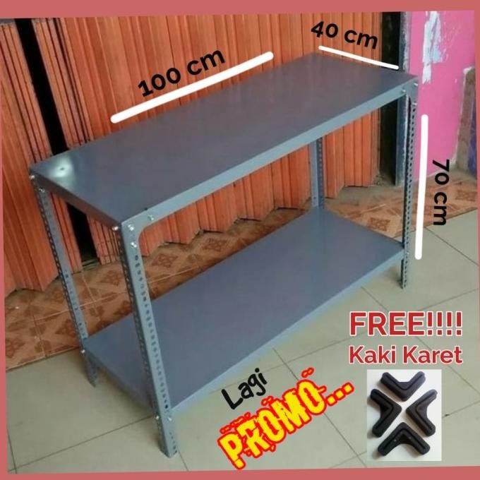 Sale Meja Kompor / Televisi / Aquarium - Rak Besi Siku 2 Susun Serbaguna