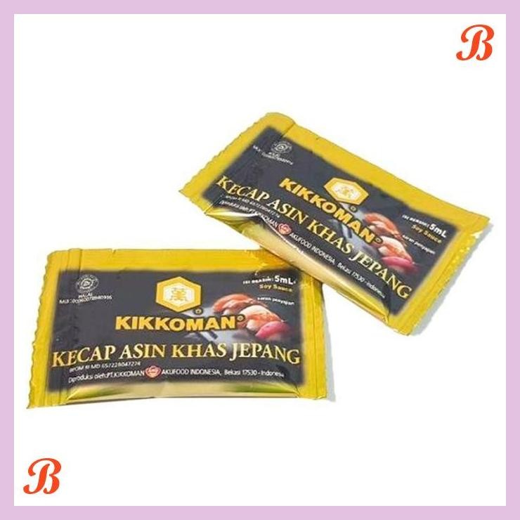 

| SMW | KIKKOMAN SOY SAUCE SACHET HALAL 100 PCS @5ML - KECAP ASIN SUSHI SASHIMI
