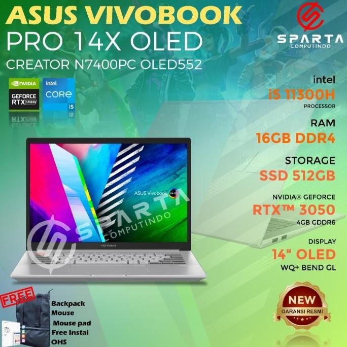 Laptop New Asus Vivobook Pro 14X OLED N7400PC Core i5 Ram 16 GB BIMS