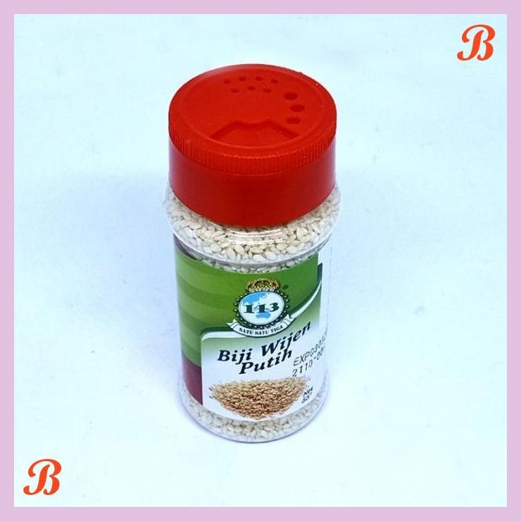 

| SMW | 113 BIJI WIJEN PUTIH / WHITE SESAME SEED 55GR - BUMBU DAPUR SIAP PAKAI
