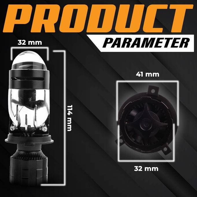 Murah Isun Mini Biled Projie Double-Lens Headlamp Lampu Utama Y6D H4 Dc9-36V