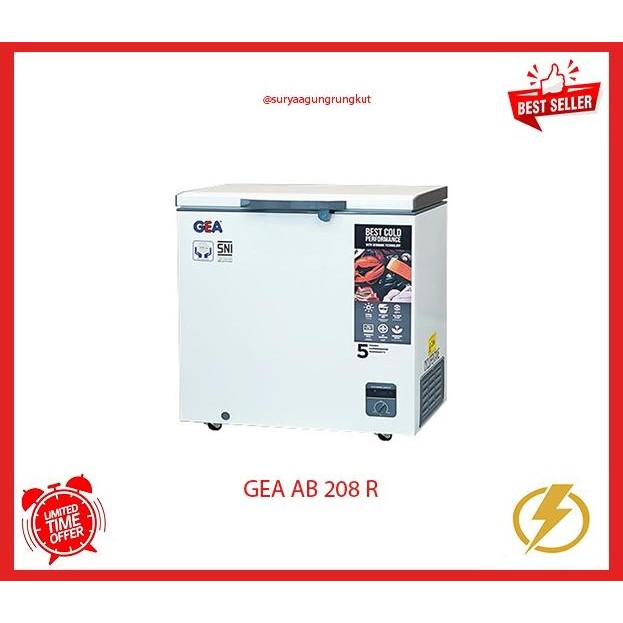 BEBAS ONGKIR - FREEZER BOX GEA 220 LITER AB - 208 R
