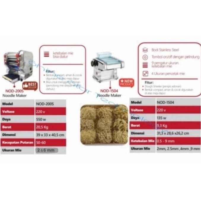 BEBAS ONGKIR - Mesin MIE / PASTA Fomac NOD-1504 NOD-200S NOD-300P NOD-300S