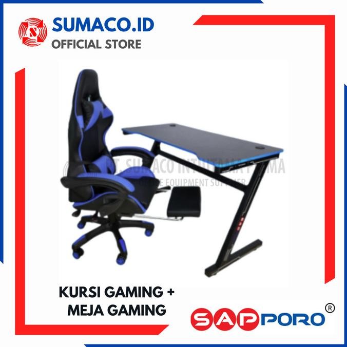 TERBARU - Meja dan Kursi Set Gaming || Yasika - YGS-01 (BIRU)