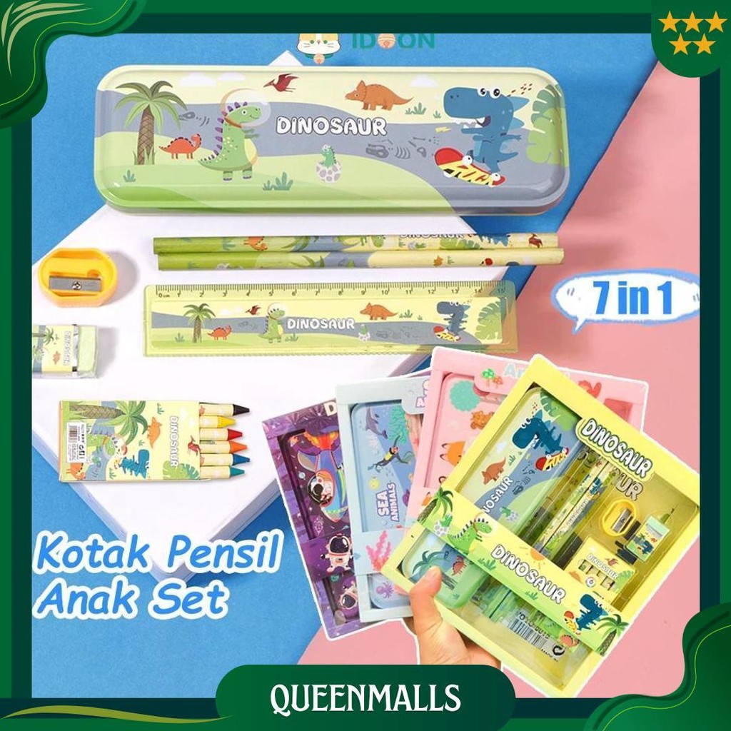 

Idoon Stationary Set Kotak Pensil Anak Set Stationery Alat Tulis Kotak Pensil Karakter Sale