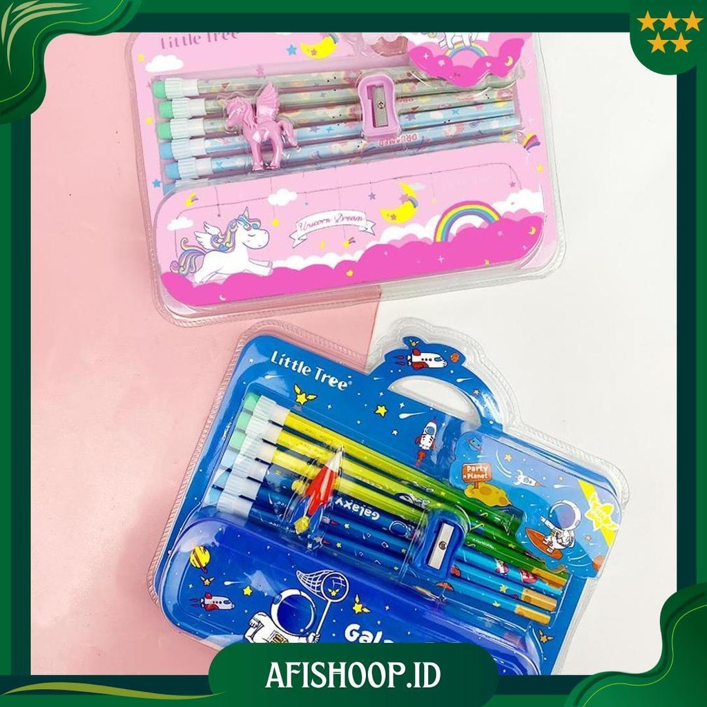 

Alat Tulis Anak Lengkap Tempat Pensil Anak 9In1 Karakter 8001-E Promo 4.4