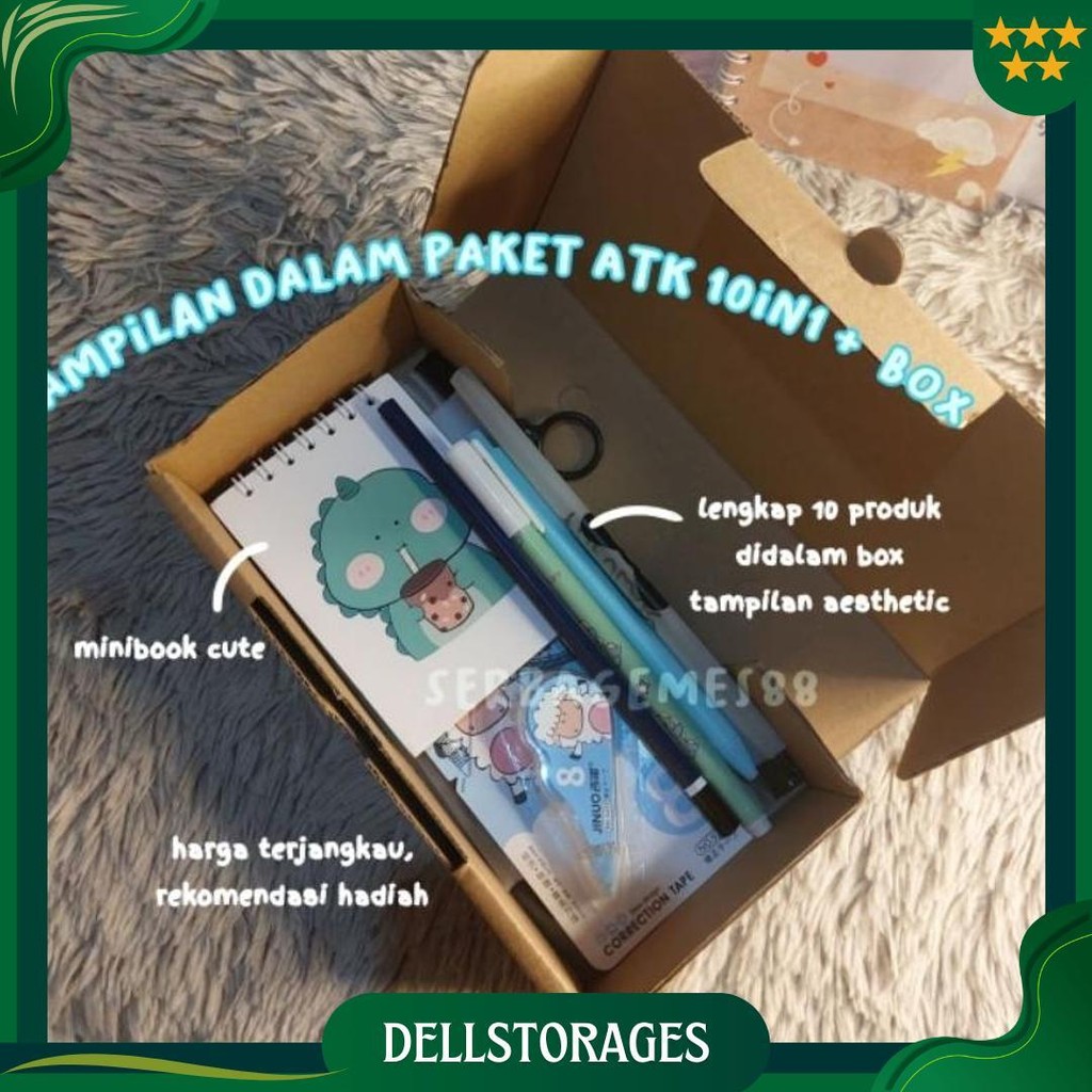 

Serbagemes88 - Set Alat Tulis 10 In 1 Lengkap / Stationery Untuk Hadiah / Hampers Kado Gift / Paket Alat Tulis / Alat Tulis Paket / Sekolah / Stationery Set Aesthetic Gratis Ongkir