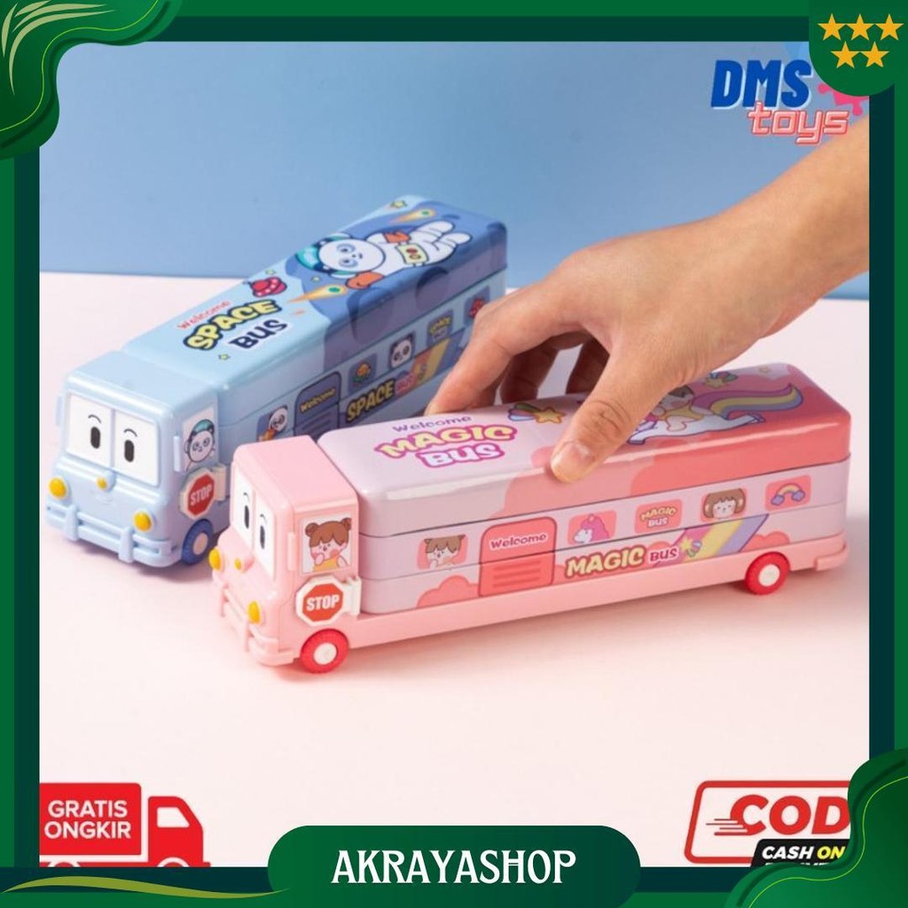 

Tempat Pensil Bus Tayo Kaleng Set Susun Karakter Lucu Dms.Toys Cod