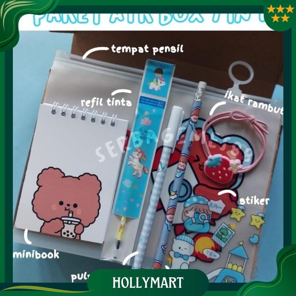 

Serbagemes88 - Set Alat Tulis 7 In 1 Karakter Lucu / Mini Stationery Box / Stationery Set Fancy Best Seller