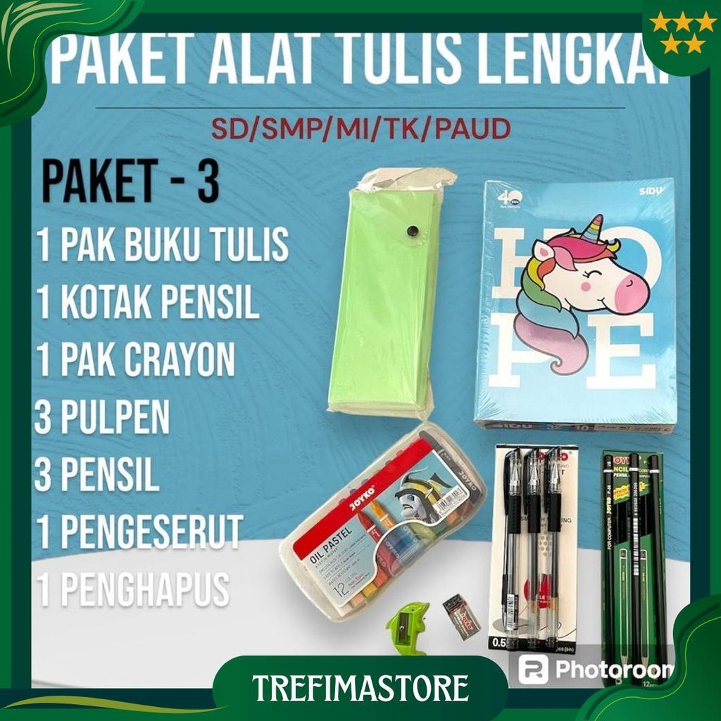

Paket Atk Lengkap Sd/Smp/Smk/Sma Buku Tulis / Alat Tulis Sekolah Promo Puncak
