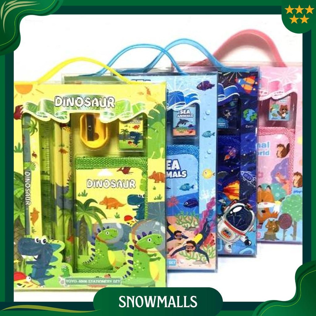 

Gratis Ongkir - S5926 Stationery Set / Alat Tulis Set 6 In 1 Hadiah Souvenir / Paket Alat Tulis + Dompet Anak / Alat Tulis Set Karakter Promo