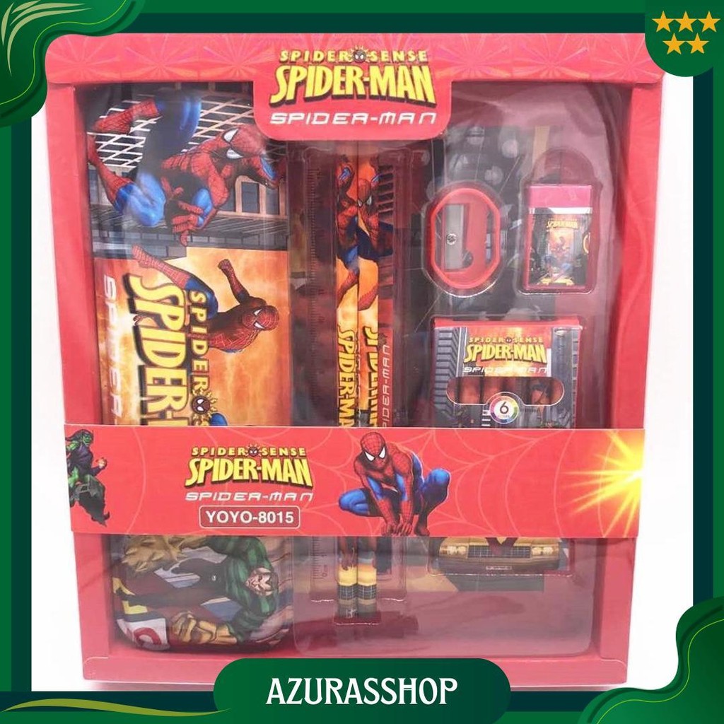 

Study Set Stationery Pensil Set Paket Alat Tulis Sekolah Krkter Spiderman/ Frozen/Unicorn 8015 Best Seller