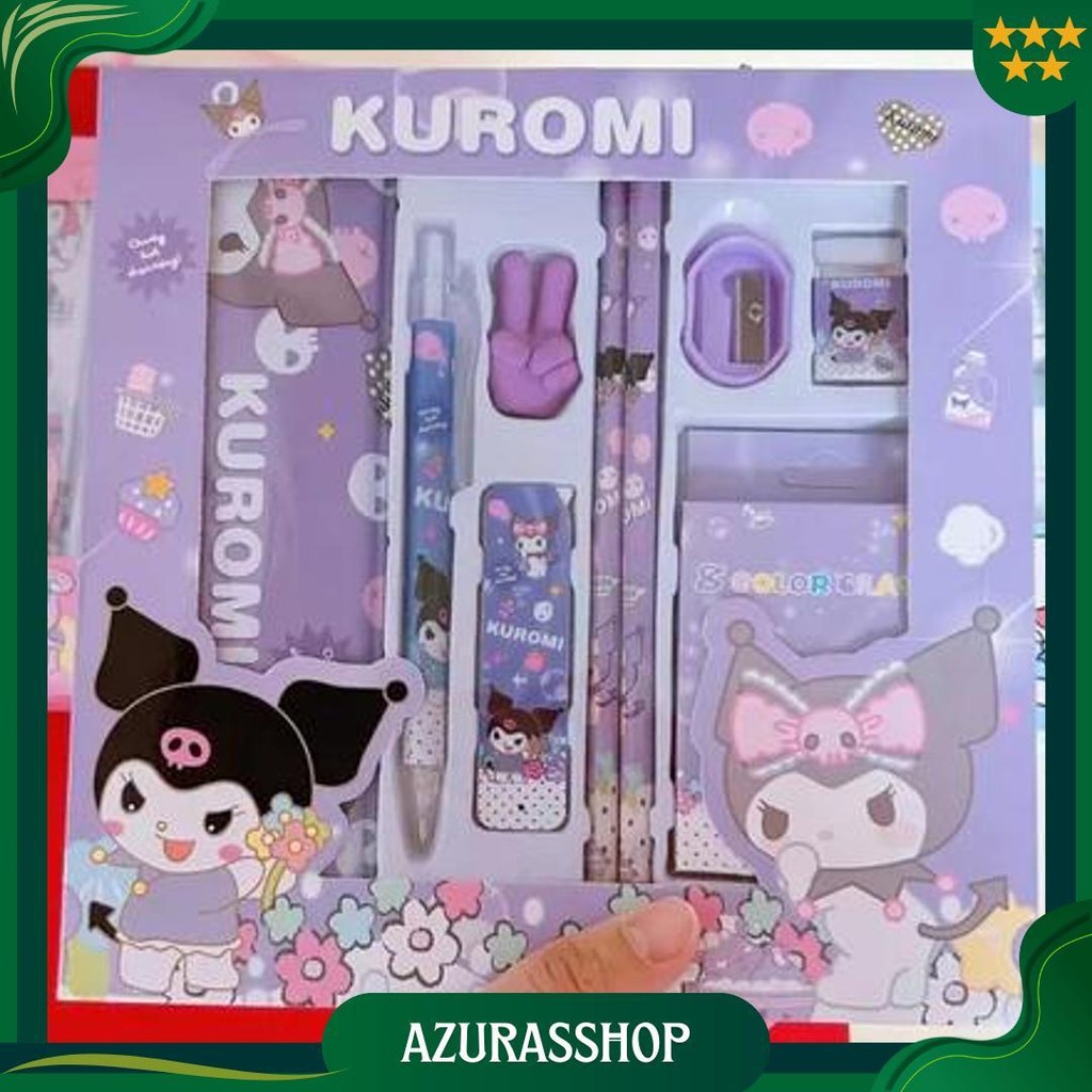 

Set Alat Tulis Tempat Pensil Study Set Karakter Sanrio Kode 1821 Kuromi Promo 4.4