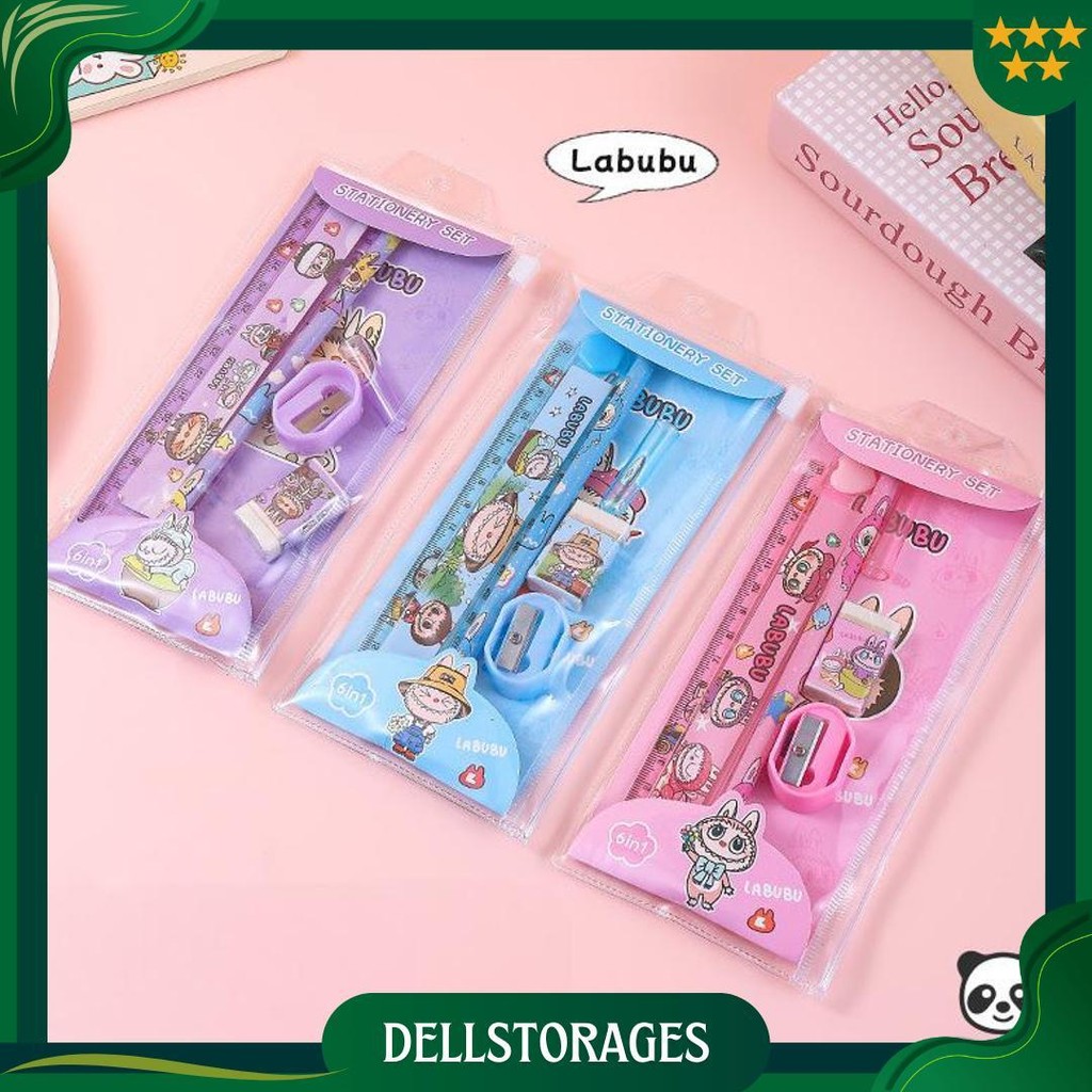 

5In1 Set Alat Tulis Sekolah Karakter Kado Hadiah Ultah Anak Mini Stationery Hampers Ultah - Gg0415 Ori