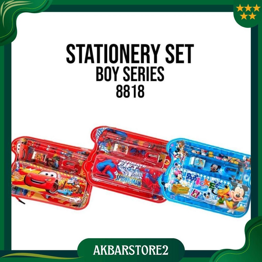 

Stationery Set / Alat Tulis Set / Paket Alat Tulis / Stationery Set Fancy 8818 Dengan Kaleng Best Seller