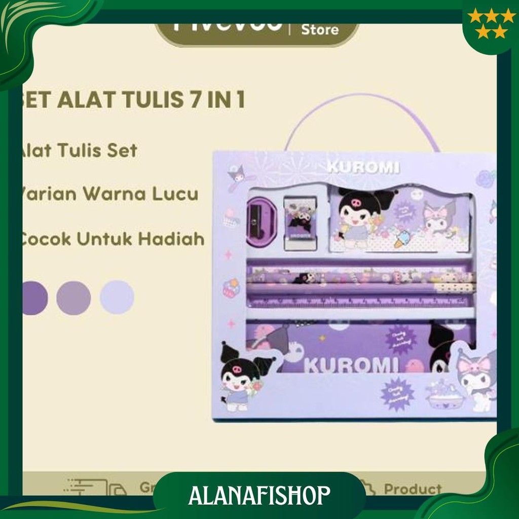 

Fivevoo Alat Tulis Anak Tk / Kotak Pensil Anak Set / Tempat Pensil Anak Perempuan Sanrio / Kotak Pensil Kuromi Squi Gratis Ongkir