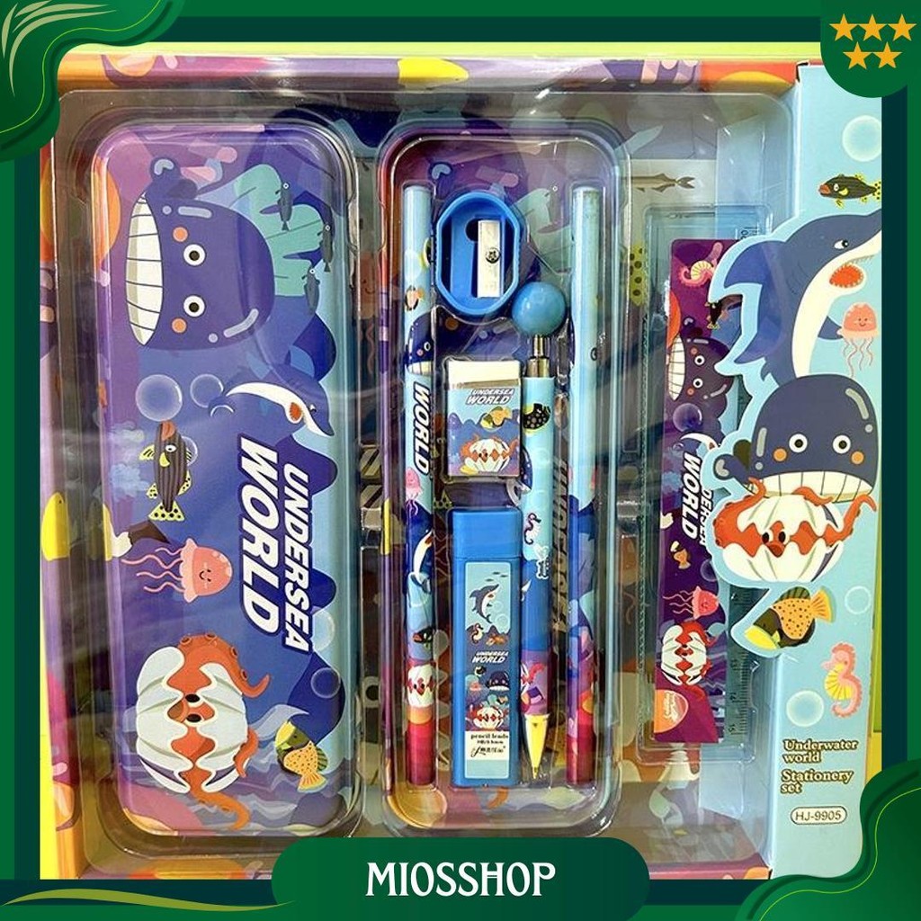 

Kotak Pensil Anak Set 8 In1 Stationery Untuk Hadiah Anak Sekolah / Alat Tulis Set Tepak Pensil Cod