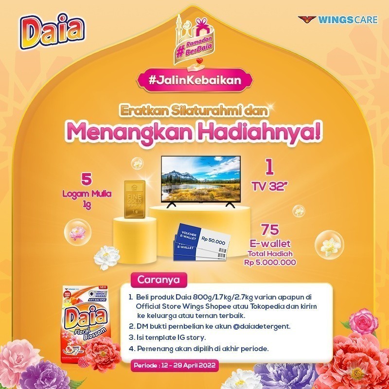 Daia Detergen Bubuk + Softener Violet Passion 4 kg - Gambar 2