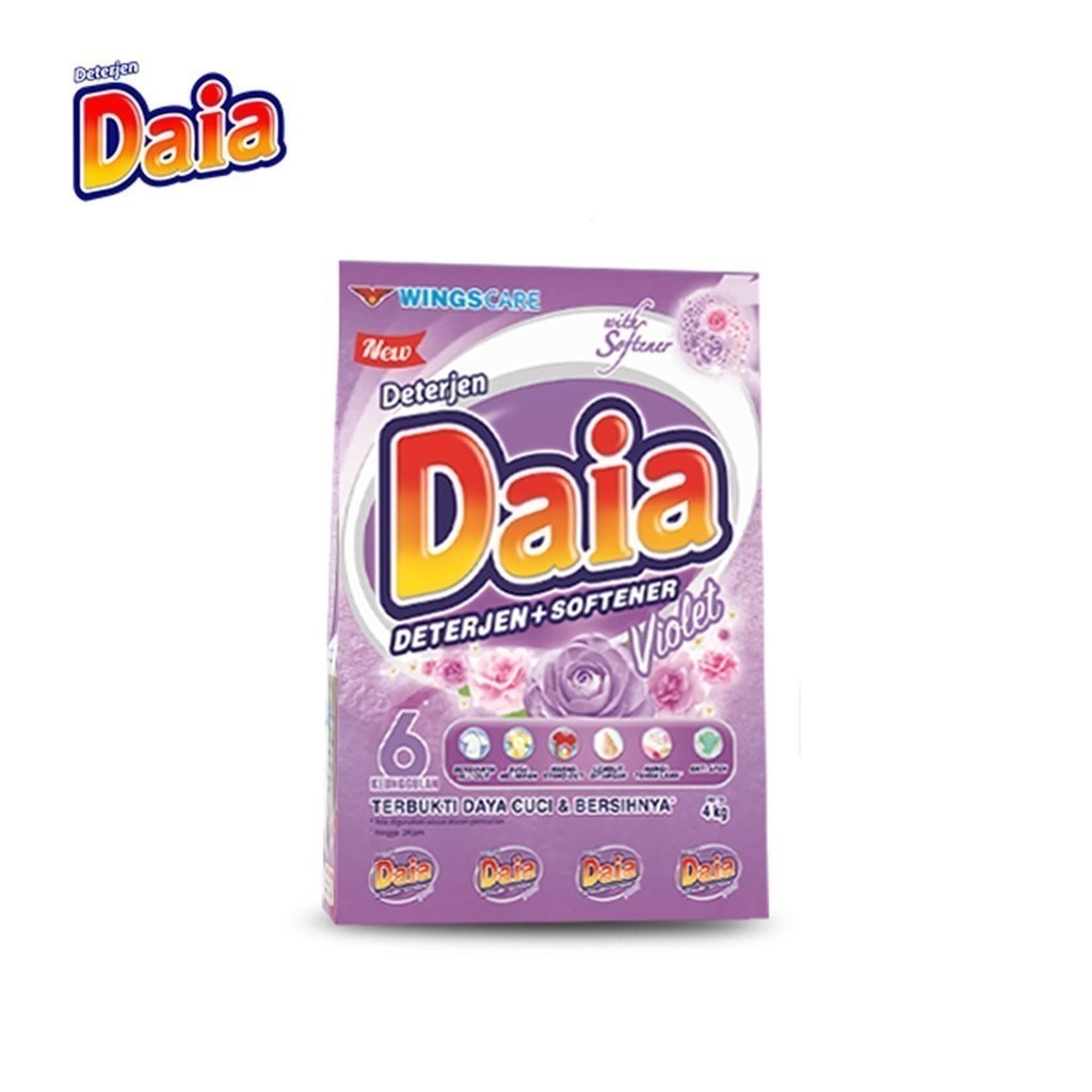 Daia Detergen Bubuk + Softener Violet Passion 4 kg - Gambar 3