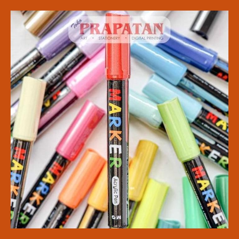 

[ PERALATAN LUKIS / GAMBAR ] M&G ACRYLIC MARKER 2MM | ACRYLIC PEN | SPIDOL AKRILIK COD