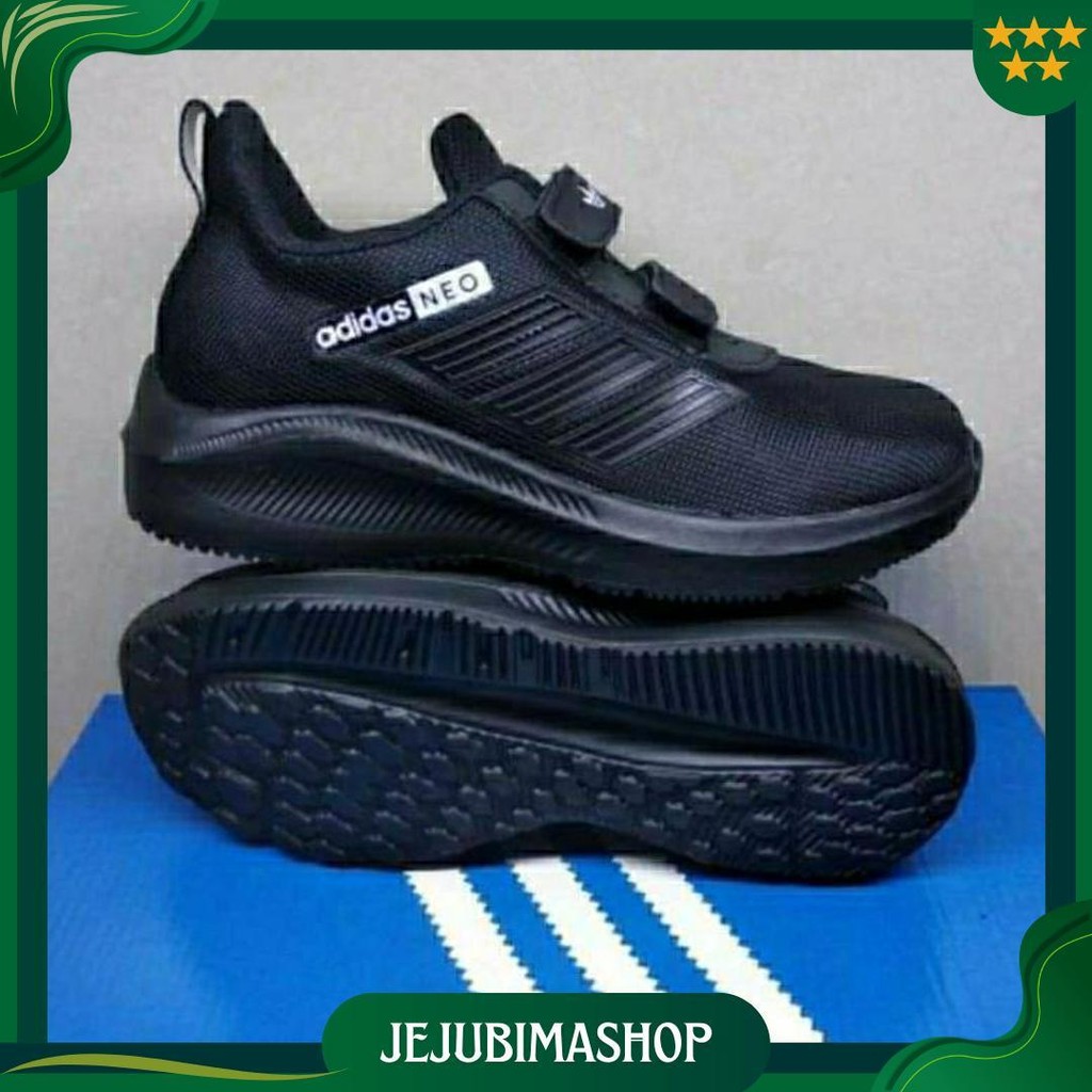 Sepatu Sekolah Anak Tk/Sd/Paud/Sepatu Anak Hitam Adidas Terbaru Best Seller