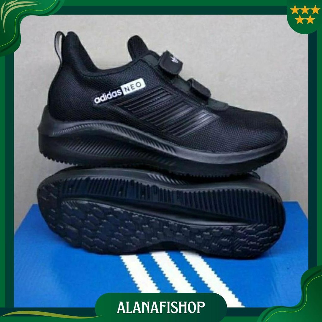 Sepatu Sekolah Anak Tk/Sd/Paud/Sepatu Anak Hitam Adidas Terbaru Best Seller