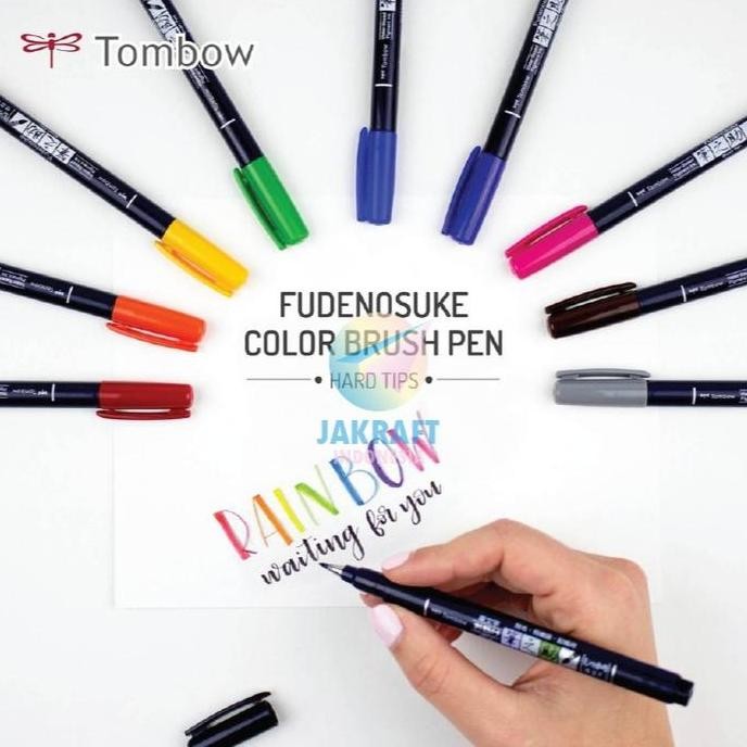 

(10 Pcs) Set Spidol Kuas Kaligrafi Tombow Fudenosuke Calligraphy Brush Pen 10 Colors Warna Hard Tip Ws-Bh10C Original Dan Terpercaya