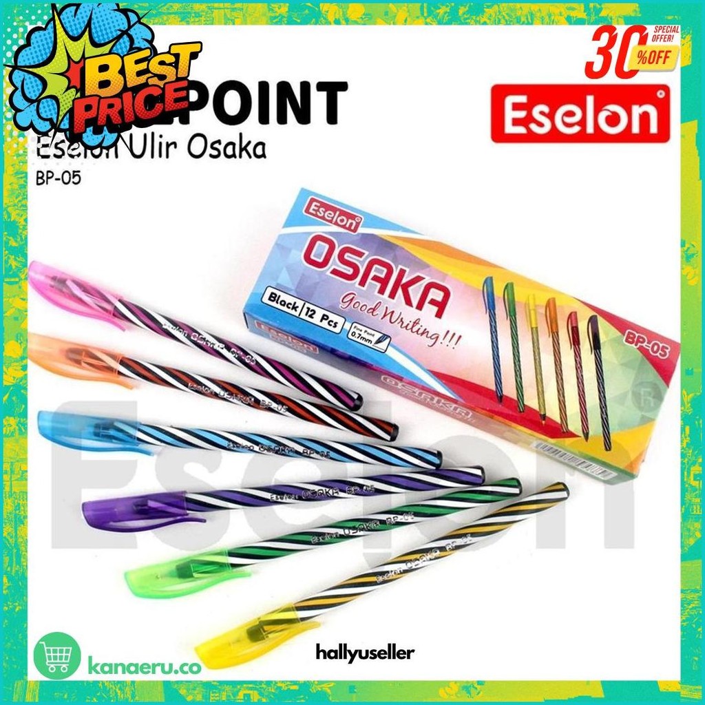 

12Pcs Ballpoint Office Mini / 1Pak Pulpen Eselon Mini 0.7Mm Kilat