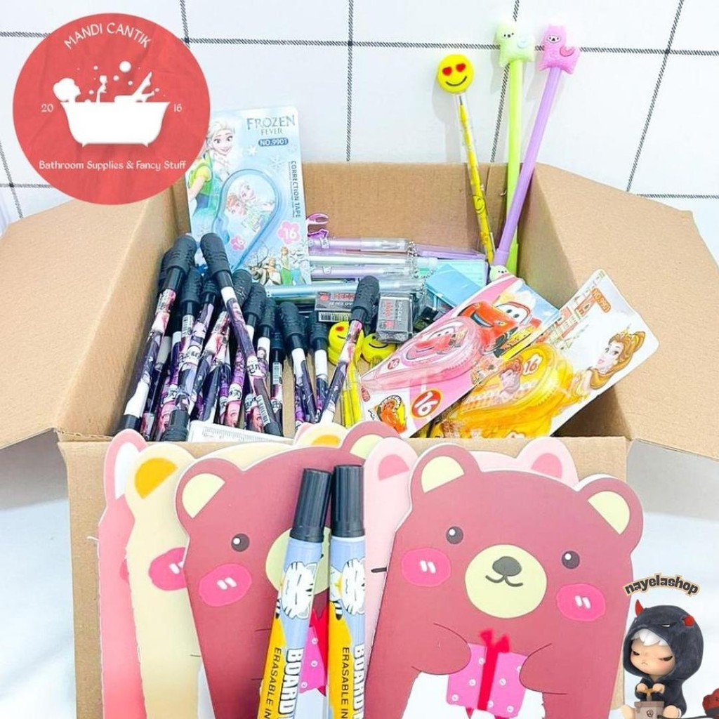 

Paket Usaha Versi 2 Only 99K Dapat Banyak Jualan Untuk Anak Sekolah Alat Tulis Kantor Lucu Buku Notes Kecil Solatip Penghapus Pulpen Promo
