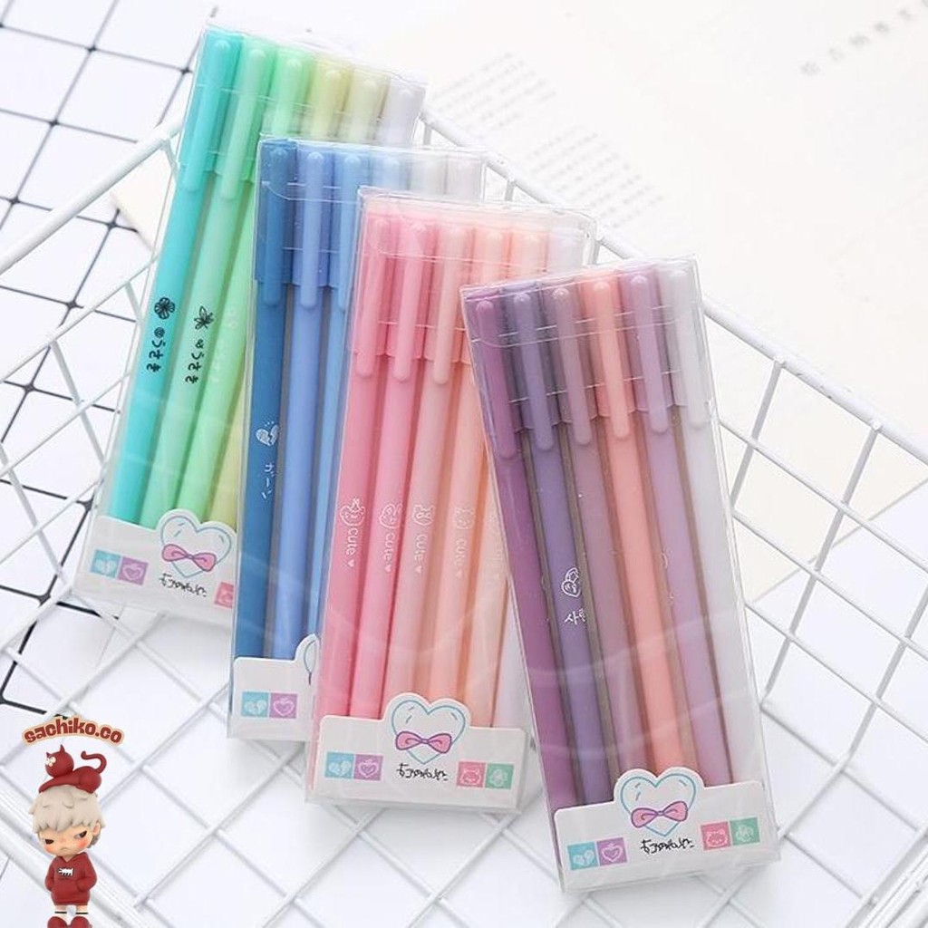 

Sb 1 Set 6 Pcs Pulpen Gel Morandi Color / Pulpen Pena Gel Warna Pastel Lucu / Pen Gel Aesthetic Sale