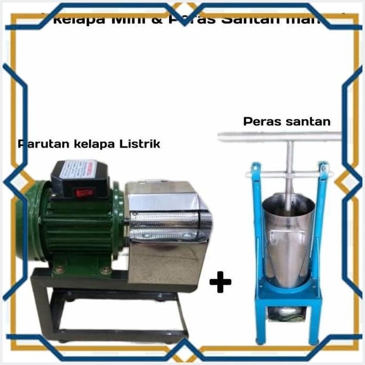 [KOR] PAKET MESIN PARUTAN KELAPA MINI LISTRIK + ALAT PERAS SANTAN MANUAL
