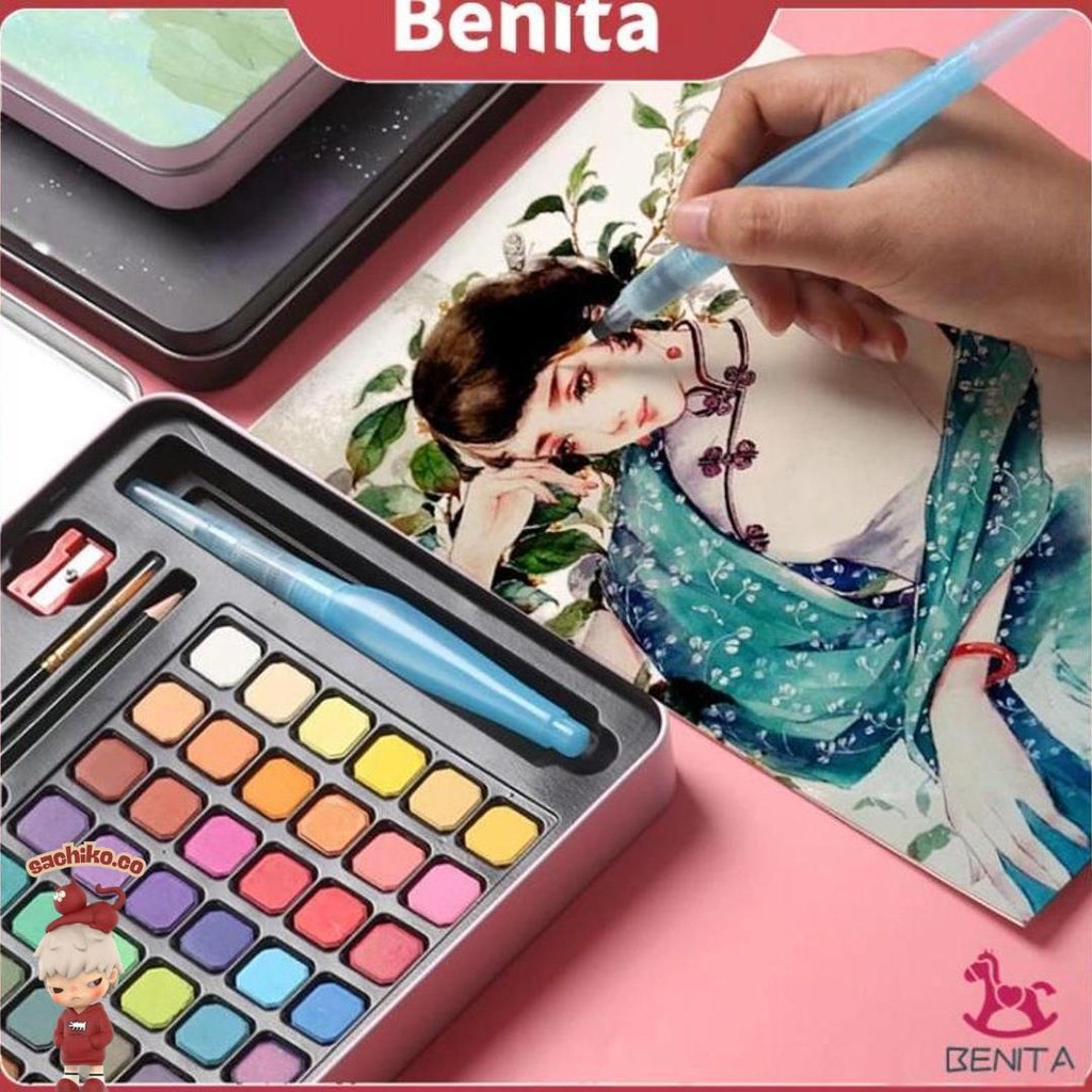 

24H Cod48Water Color Set Watercolor Paint Set- Alat Cat Air Set (Termasuk Kuas Dan Kertas Gambaran) Sale