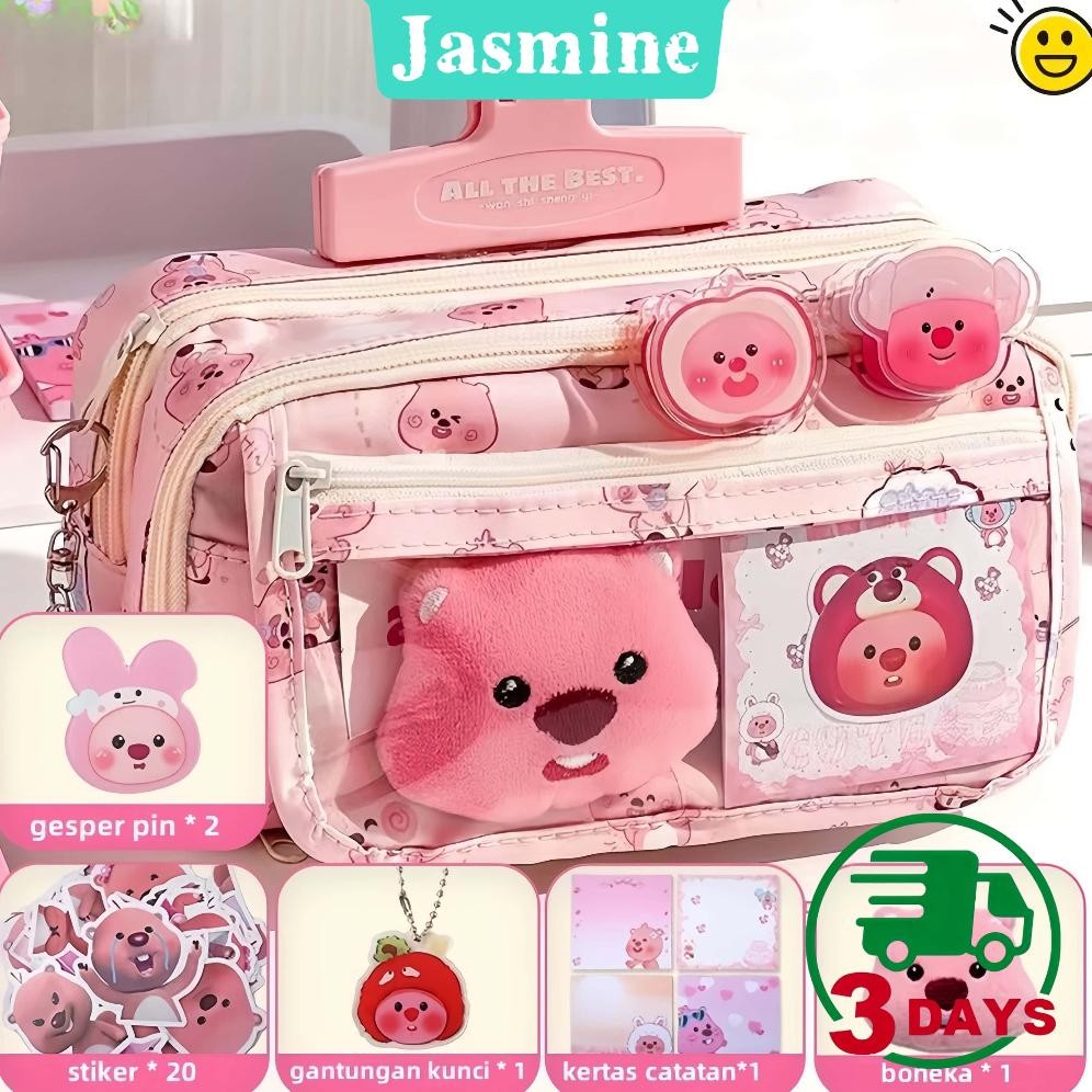 

BISA COD 9 Lapis Tas Alat Tulis Berkapasitas Besar/Tempat Pensil Kartun/Kotakpensil Aesthetic Tas/Dengan Boneka Bros dan Tempat Kertas Ujian Liontin rwet-23