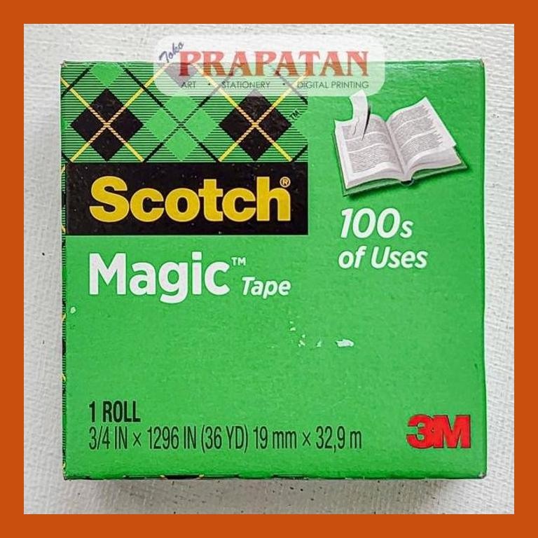

[ PERALATAN LUKIS / GAMBAR ] 3M SCOTCH MAGIC TAPE 19MM X 32,9 M / SELOTIP CAT.810 / ISOLOAS GOOD QUALITY