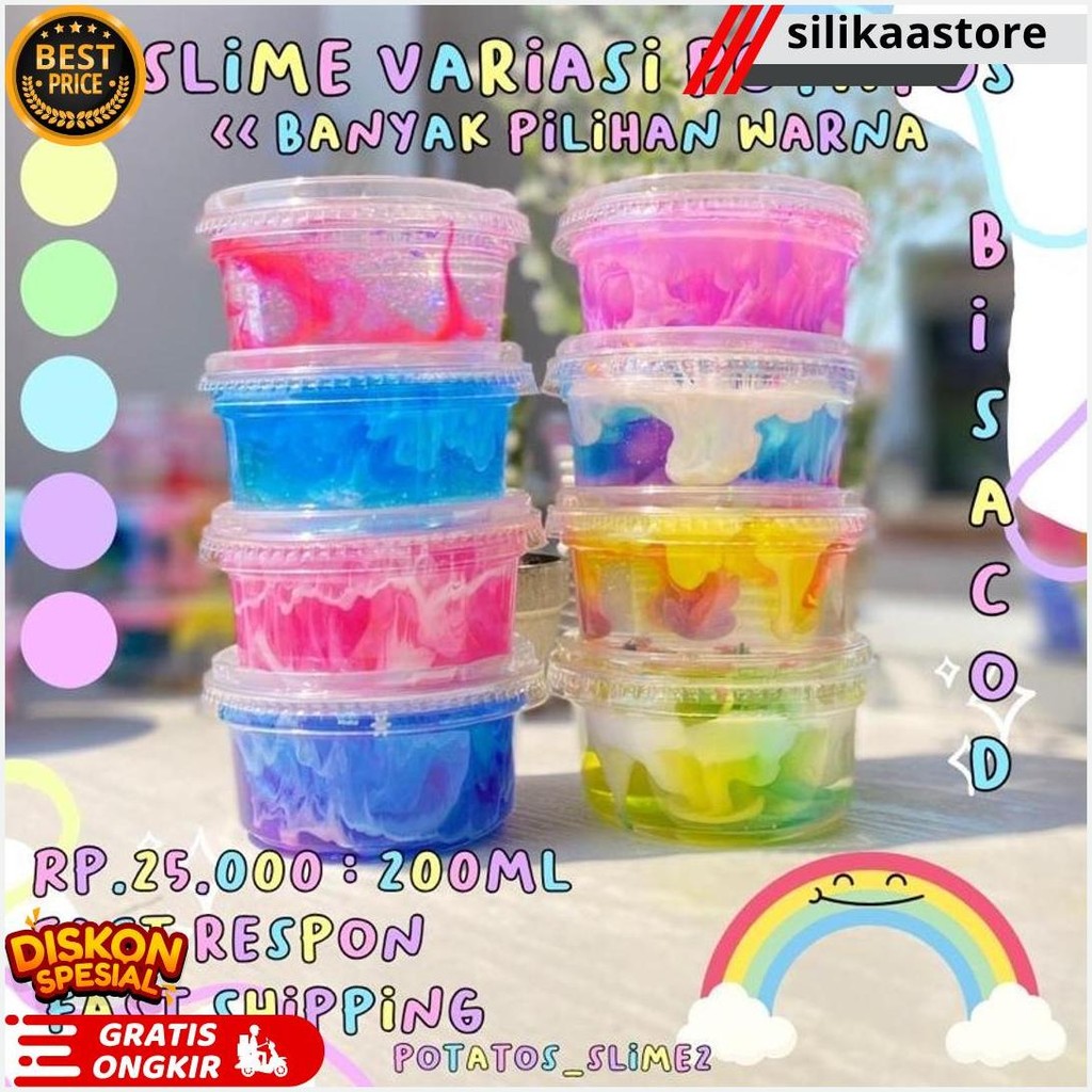 Slime Variasi Potatos 200Ml | Potatos_Slime2 Original Produk