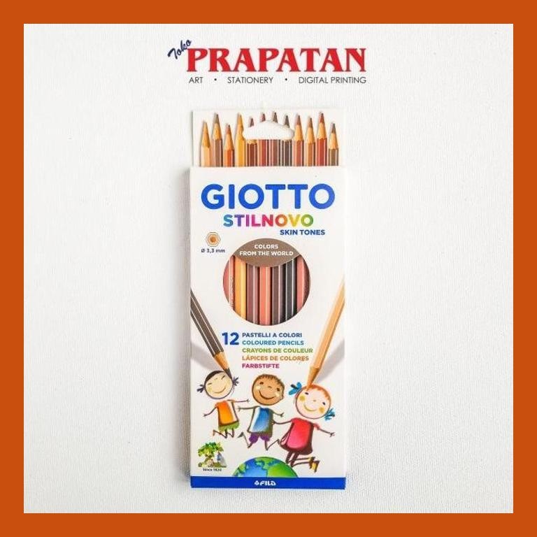 

[ PERALATAN LUKIS / GAMBAR ] GIOTTO STILNOVO SKIN TONES 12 WARNA DIA 3.3MM / PENSIL WARNA PACKING AMAN