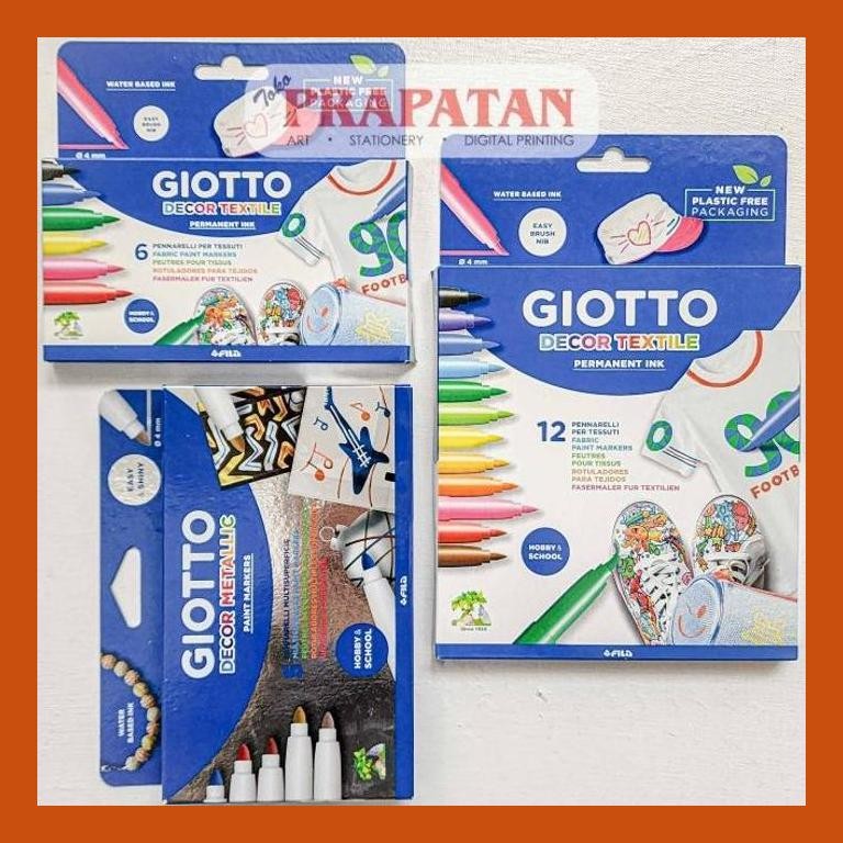 

[ PERALATAN LUKIS / GAMBAR ] GIOTTO DECOR TEXTILE 6 WARNA COD