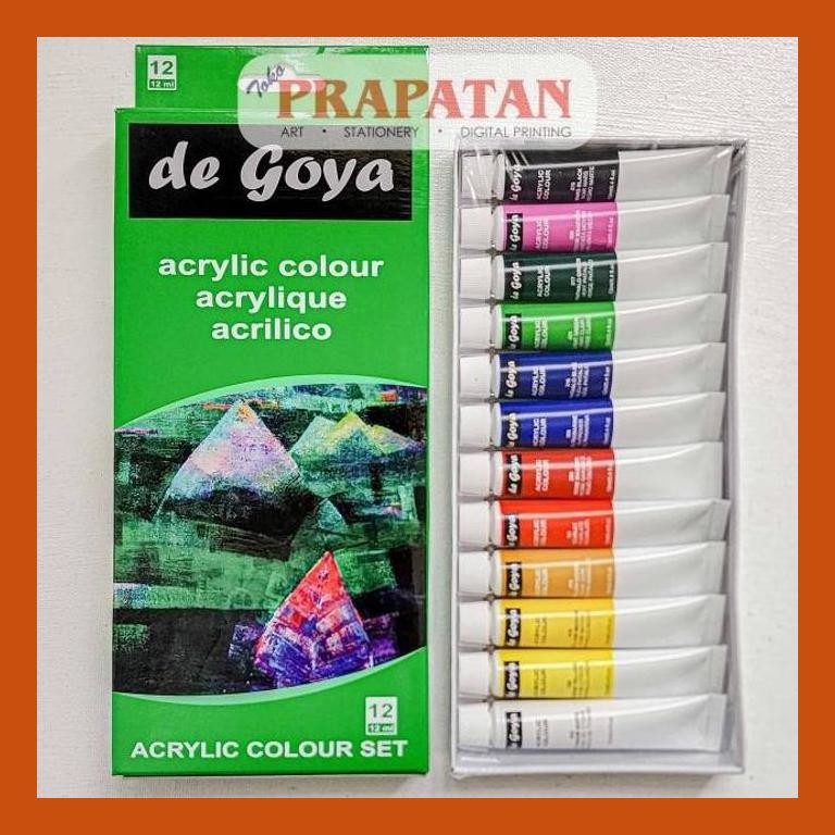 

[ PERALATAN LUKIS / GAMBAR ] CAT AKRILIK SET DE GOYA 12X12ML | DE GOYA ACRYLIC SET COD